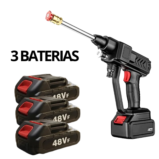 JetMaster® Lavadora Jato Alta Pressão Portátil - Kit com Até 3 Baterias Recarregável
