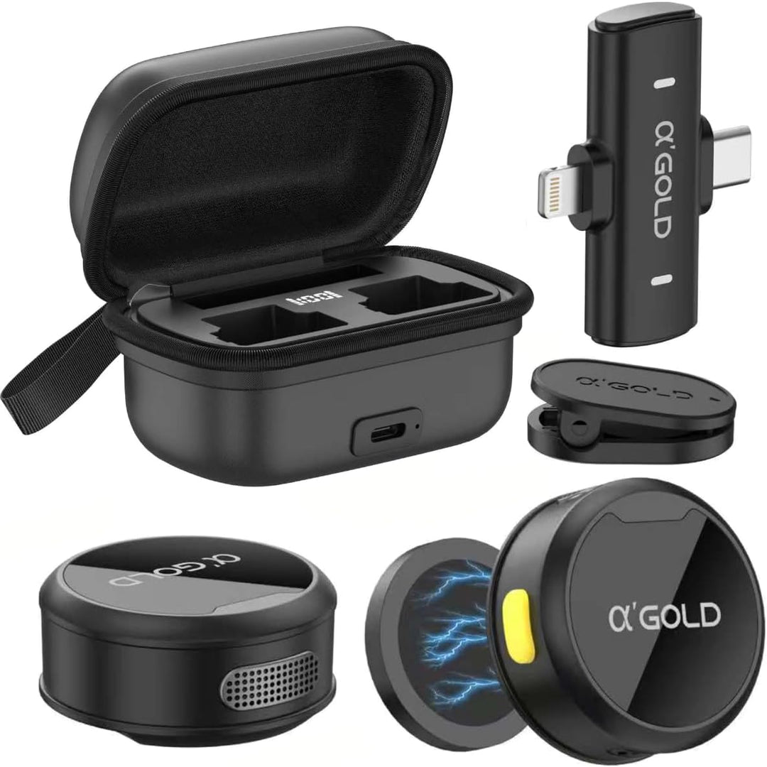 A'Gold MCF-38®  - Microfone de Lapela Profissional - Transforme o áudio dos seus vídeos usando apenas o seu celular.