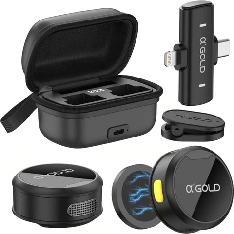 A'Gold MCF-38®  - Microfone de Lapela Profissional - Transforme o áudio dos seus vídeos usando apenas o seu celular.