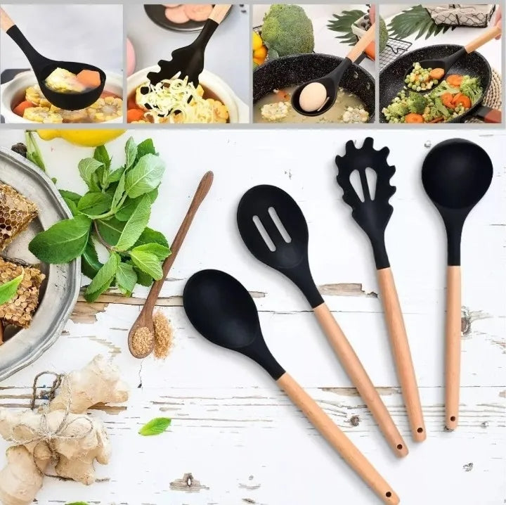 Kit 19 Peças Utensílios de Cozinha Completo com Tábua