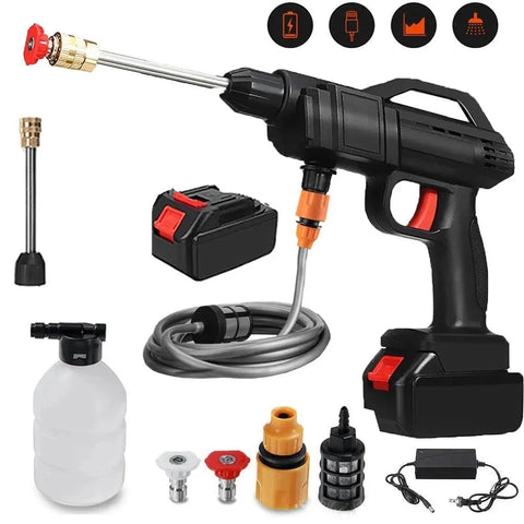 JetMaster® Lavadora Jato Alta Pressão Portátil - Kit com Até 3 Baterias Recarregável