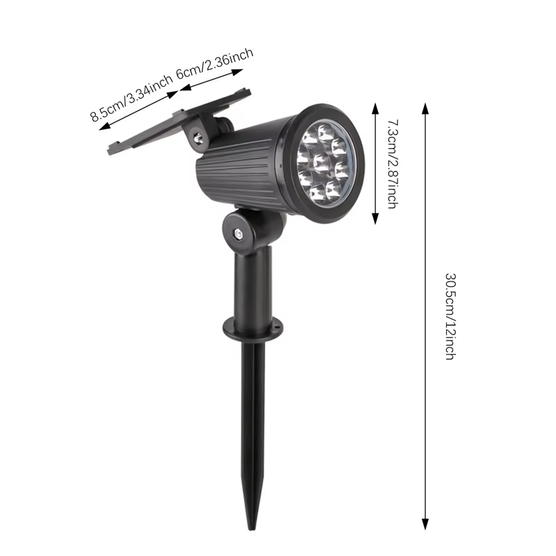 Luminária Solar Espeto para Jardim Com Brilho Ajustável  - IP65 à prova d'água -  EcoBeam