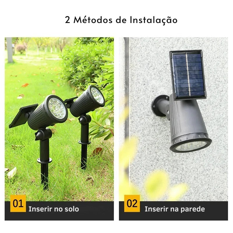 Luminária Solar Espeto para Jardim Com Brilho Ajustável  - IP65 à prova d'água -  EcoBeam