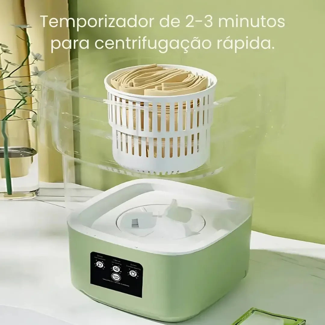 Mini Lavadora Portátil TurboClean 9L – Econômica e Compacta | Modern Casa